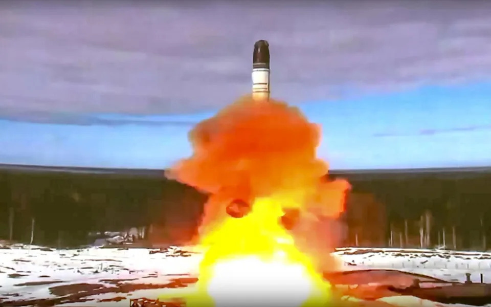 The Sarmat missile on its only know successful launch, in April 2022