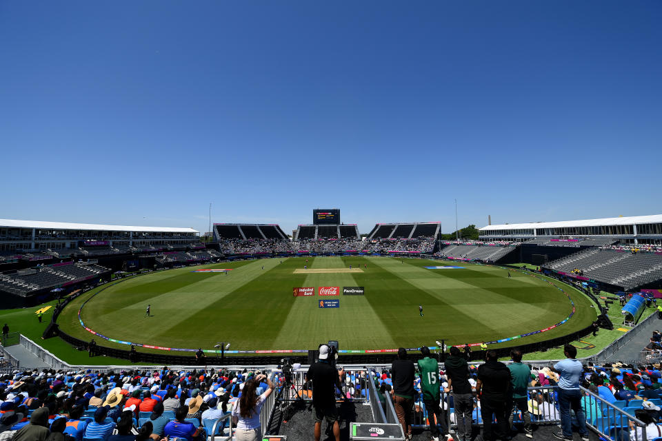 The temporary stadium in Nassau County, New York, holds 34,000 people, making it the World Cup's biggest venue. (Alex Davidson/ICC via Getty Images)