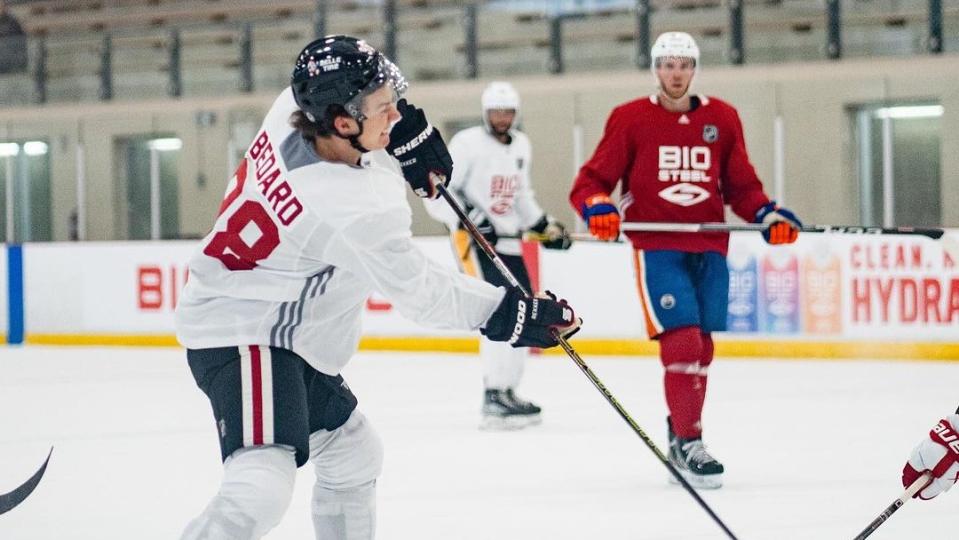 Connor Bedard hopes to forge his own path as an NHL, but expectations will be high for the prospect dubbed the league's newest phenom (Photo via BioSteel Sports Instagram)