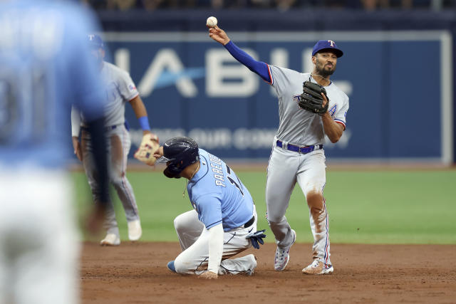 McClanahan becomes majors' 1st 10-game winner, Rays beat Rangers 7-3 to  take 2 of 3