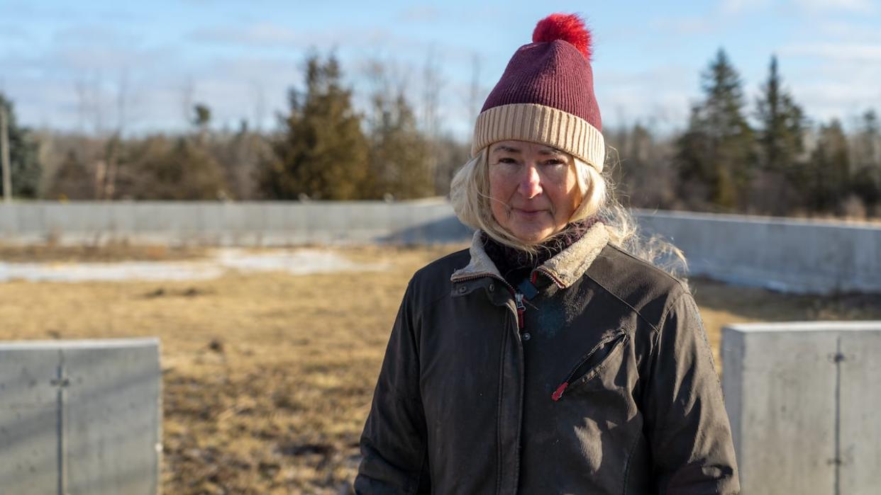 Carol Richenhaller says after spending tens of thousands of dollars on what was supposed to be an indoor riding arena, her dealings with one contractor show major issues within the construction sector and how much onus is placed on the consumer.  (Francis Ferland/Radio-Canada - image credit)