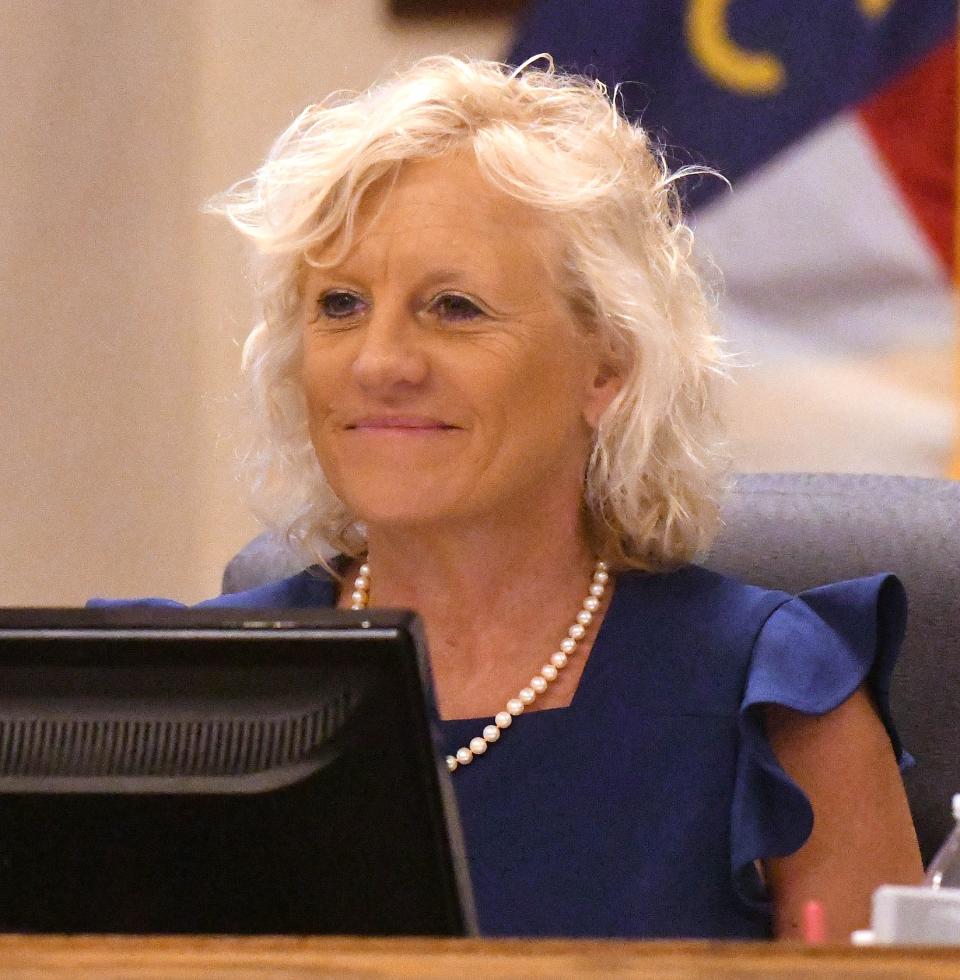 Julia Olson-Boseman, chair of the New Hanover County Board of Commissioners, missed a court-ordered deadline to appear at the Wake County Detention Center on Friday.