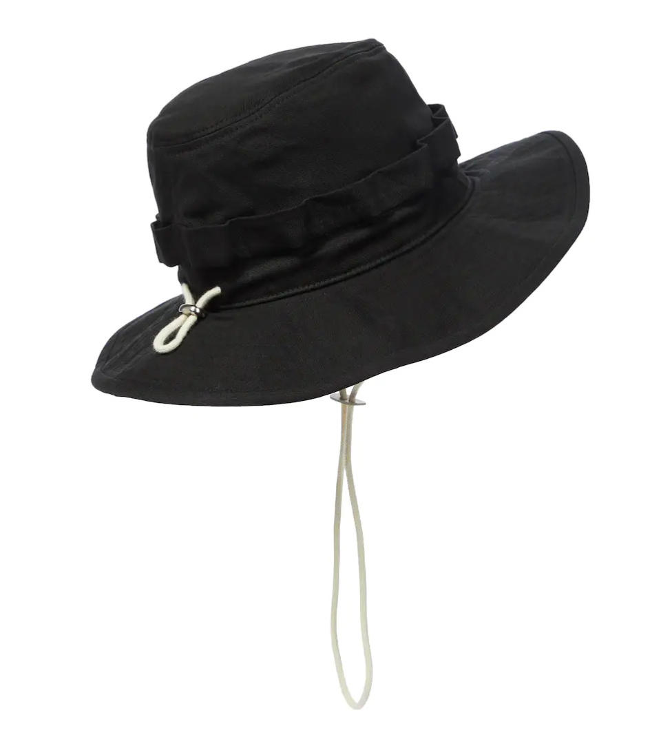 JIL SANDER Cotton herringbone bucket hat