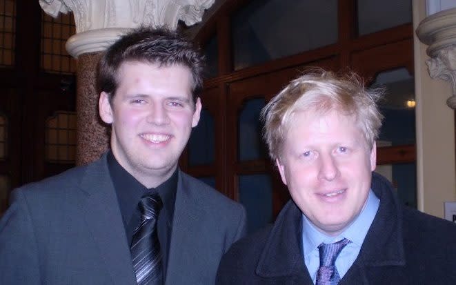 Former Conservative MP for Bath Ben Howlett pictured with Boris Johnson