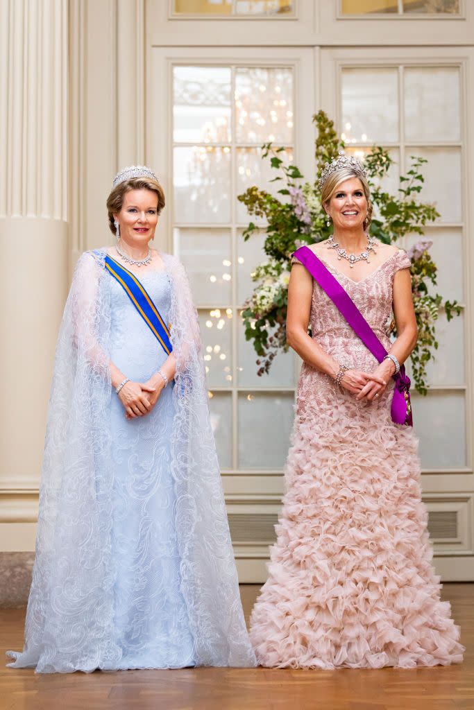 dutch royals state visit to belgium dinner at the laeken castle