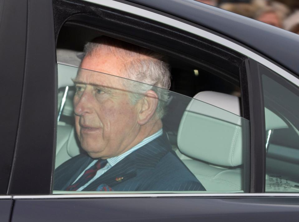 Prince Charles was seen arriving at Buckingham Palace (EPA)