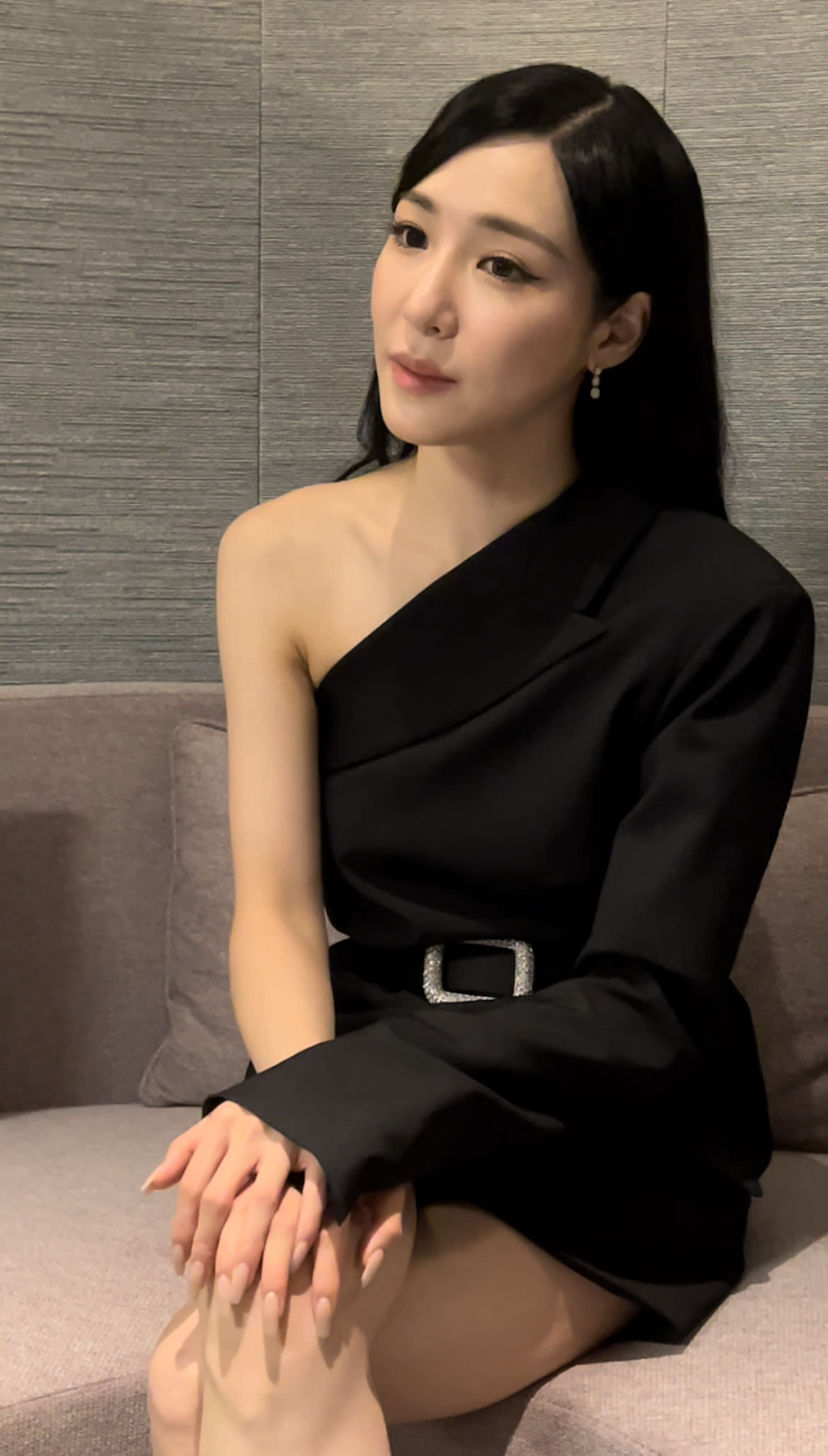 Girls Generation's Tiffany Young looking gloriously radiant at the exclusive interview with Yahoo. PHOTO: Reta Lee