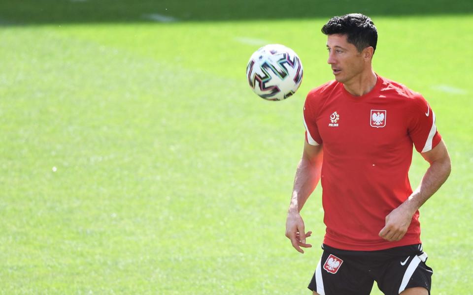 Robert Lewandowski in training earlier this week - SHUTTERSTOCK