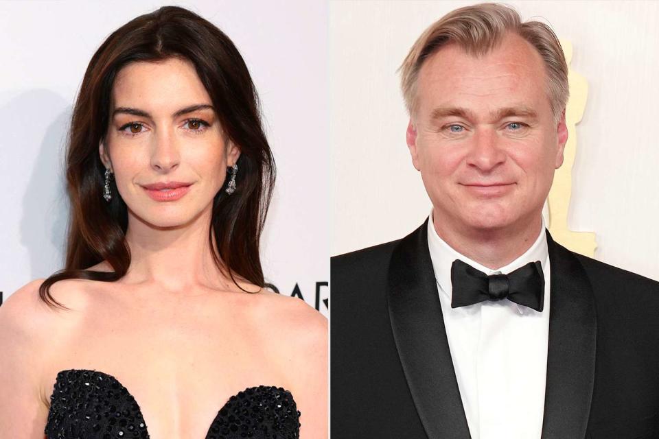 <p>Dimitrios Kambouris/Getty; Jeff Kravitz/FilmMagic</p> Anne Hathaway; Christopher Nolan