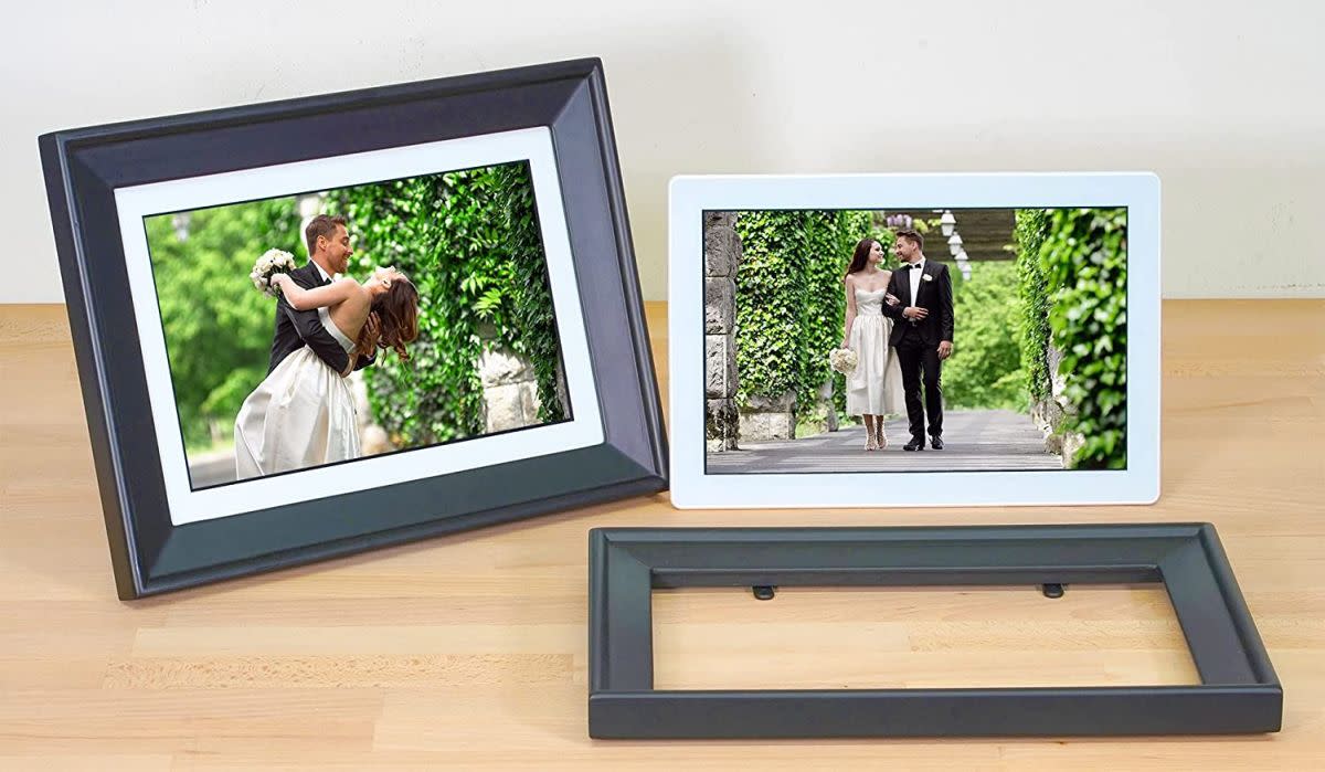 You can use the PhotoSpring digital photo frame with or without its, er, frame. Either way, treat yourself to an ongoing slideshow of all your precious memories. (Photo: PhotoSpring)