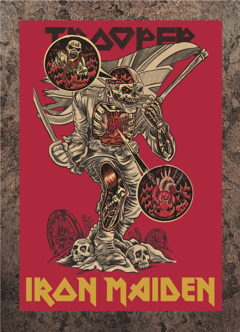 iron maiden piece of mind graphic novel trooper card front