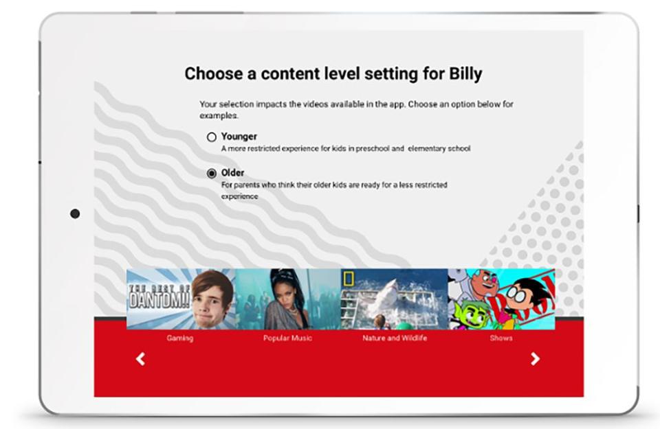 Thanks to YouTube Kids' parent-approved and "Older" control settings, parents can hand-pick what videos and channels their kids can watch.