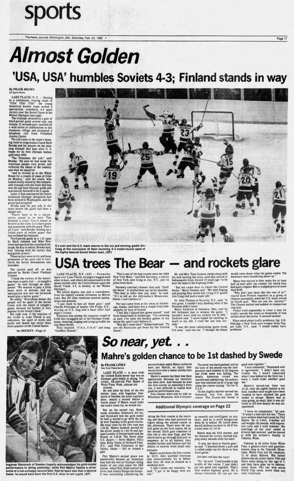 Page 17 of the The News Journal from Feb. 23, 1980.