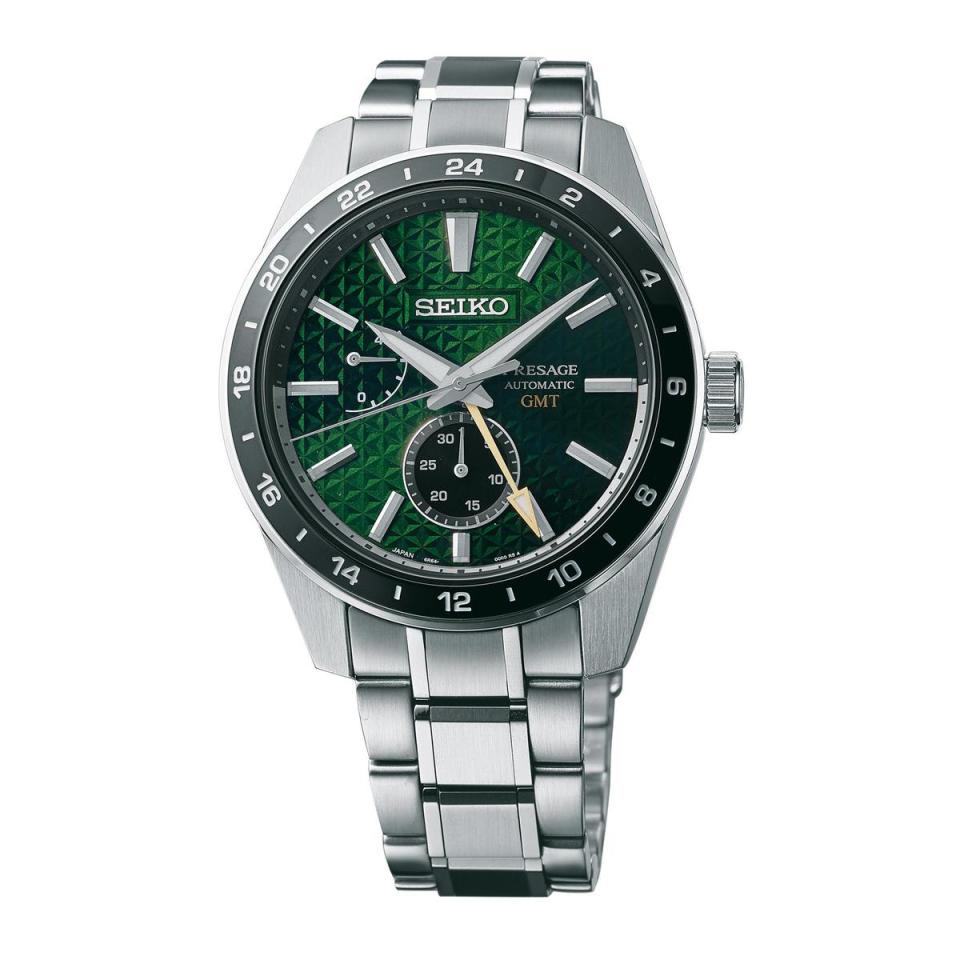 Presage系列GMT腕錶，建議售價1,450歐元，折合台幣約48,000元。 