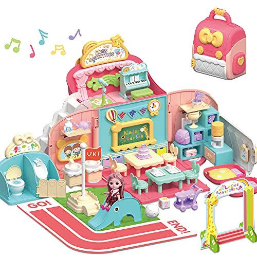 6) Dollhouse Backpack Playset