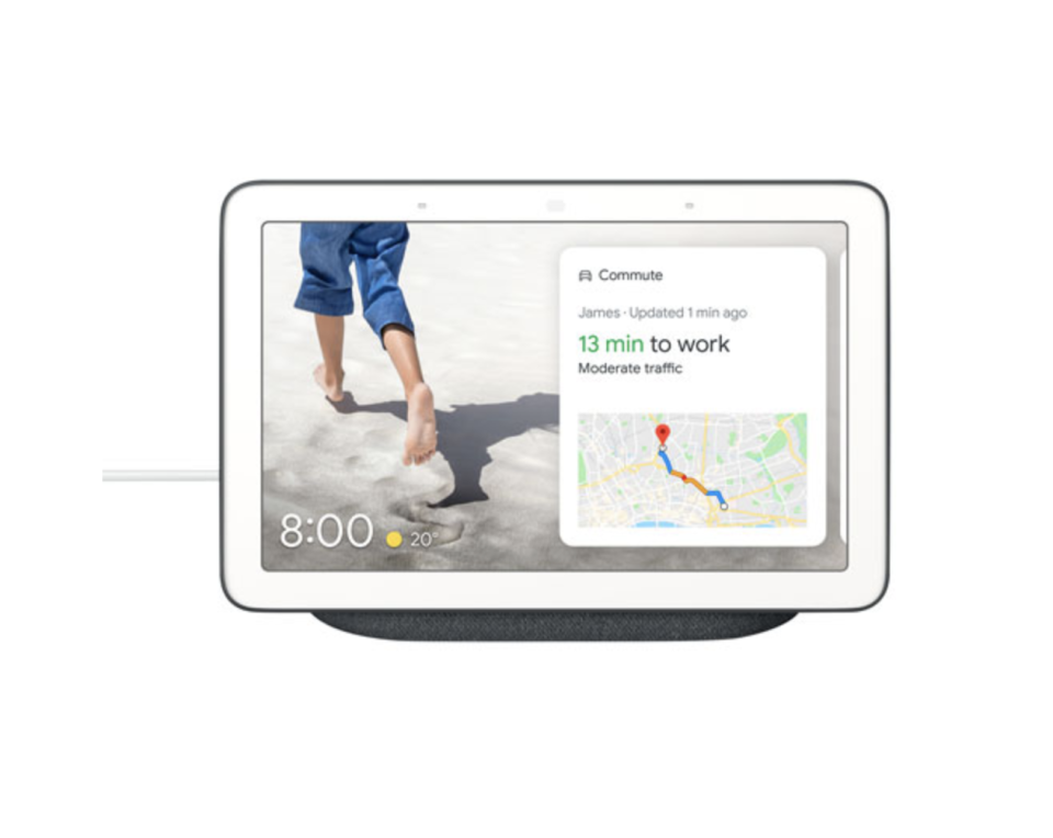 Google Nest Hub Smart Display with map on screen