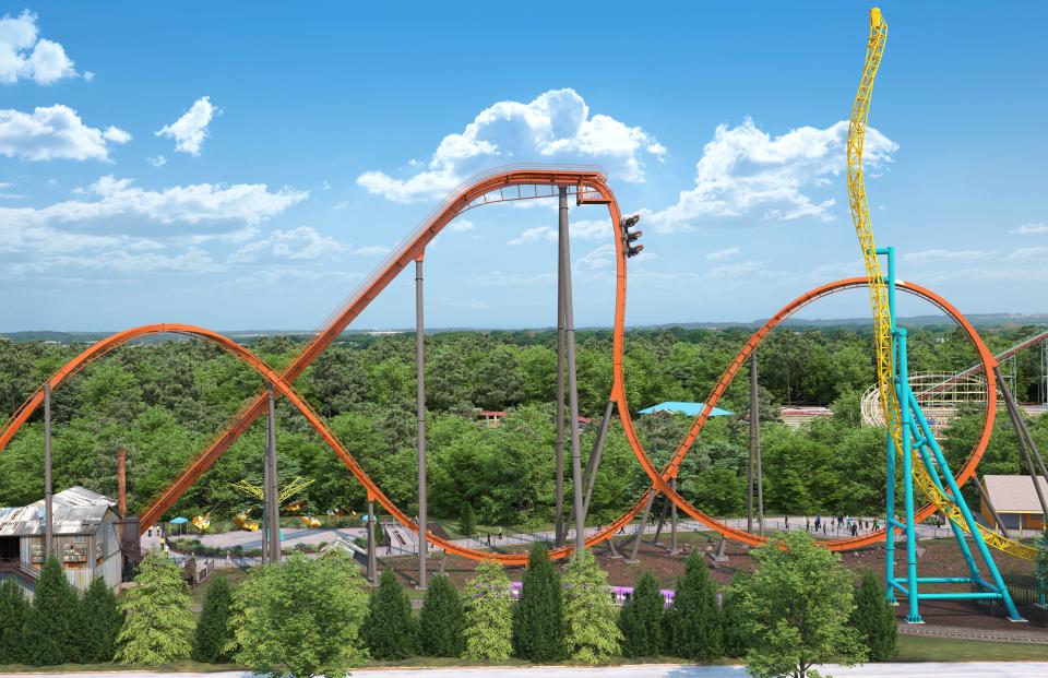 Dorney Park and Wildwater Kingdom's newest rollercoaster, "Iron Menace" features nearly 2,200 feet of steel track, a 160-ft. rise, several loops and an innovate "hold and dive" feature that suspends riders before experiencing a 95-degree, 152-ft. drop. Iron Menace will open in the 2024 season.