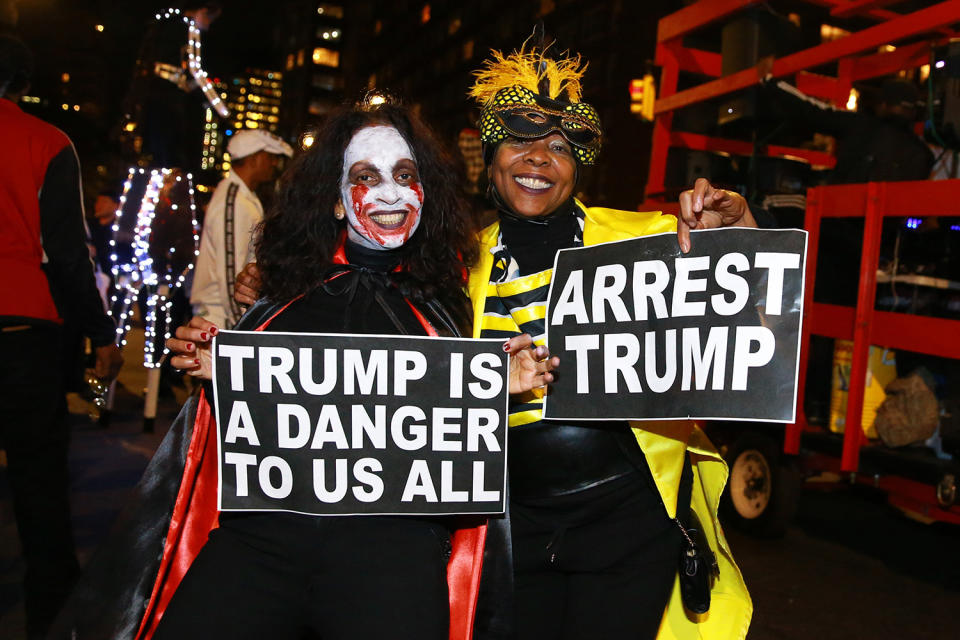 Political satire was on parade at Halloween in NYC