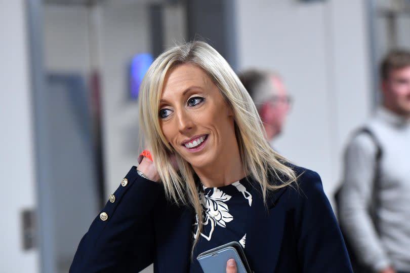 Carla Lockhart, DUP candidate for Upper Bann, during the Upper Bann constituency count at the South Lake Leisure Centre in Craigavon