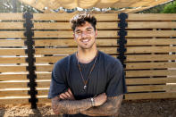 Surfer Gabriel Medina of Brazil poses for a photo while working out at Surf Ranch during practice rounds for the upcoming Olympics Wednesday, June 16, 2021, in Lemoore, Calif. This year, Medina and fellow Brazilian Italo Ferreira are expected to rule the men's competition at surfing's long-awaited debut as an Olympic sport in the Tokyo 2020 Games. While the surfing community has long pledged that the ocean is for everyone, a look at the professional ranks show a sport that remains expensive and inaccessible. A series of recent industry efforts to help groom the next generation outside of the usual hot spots of Hawaii, California and Australia look to be a tacit acknowledgement of the existing disparities among its talent bench. (AP Photo/Noah Berger)