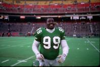 <p>Cause of death: The Philadelphia Eagles defensive tackle and his 12-year-old nephew were killed when Brown lost control of his car on wet pavement and overturned. </p>