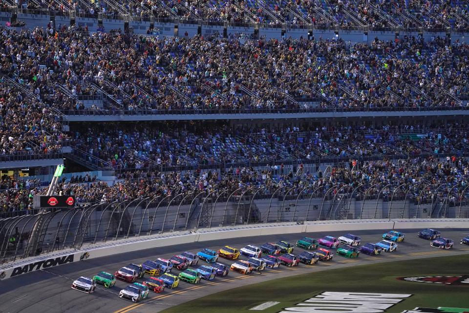 Green flag for Saturday night's Coke Zero Sugar 400 is currently set for 7:45.