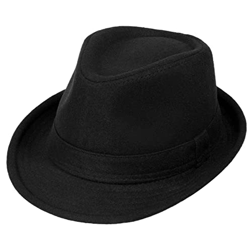 Simplicity Black Fedora Hat for Men Unisex Black Fedora Timelessly Classic Manhattan Black Fedora Hats for Women Fedora Hats for Men Fashion Black Hat