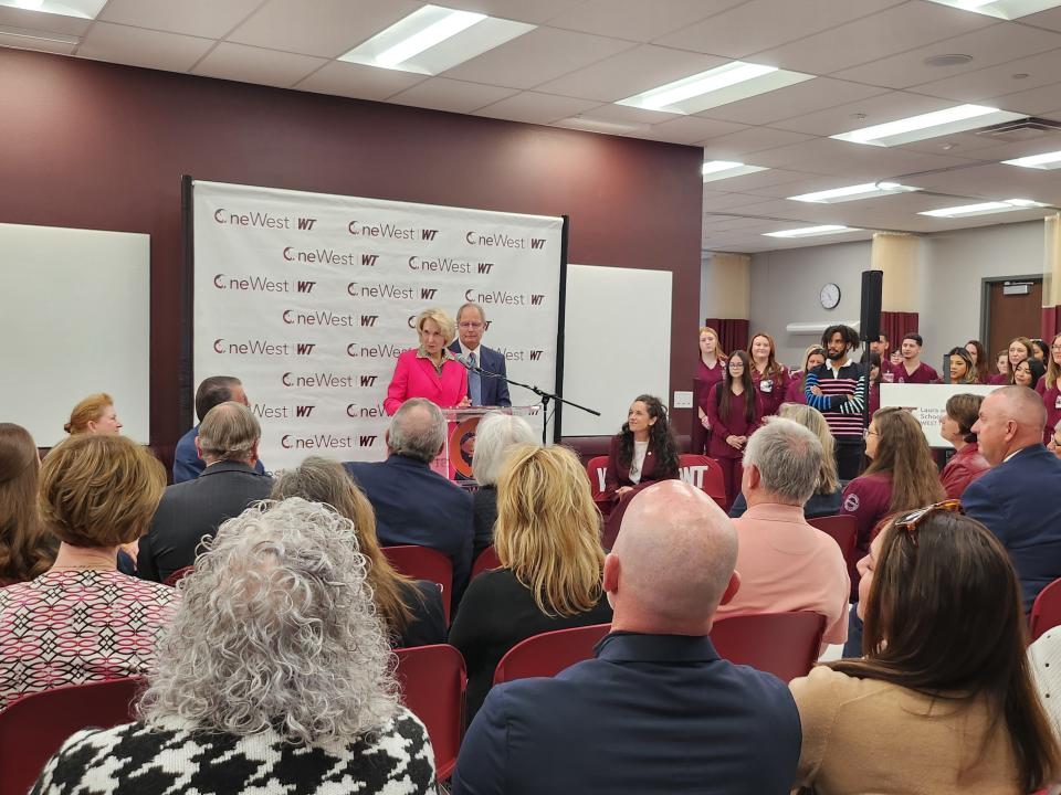 Wife and husband duo Laura and Joe Street donated $2.5 million to West Texas A&M University to establish the Laura and Joe Street School of Nursing during an announcement in Amarillo on Thursday morning.