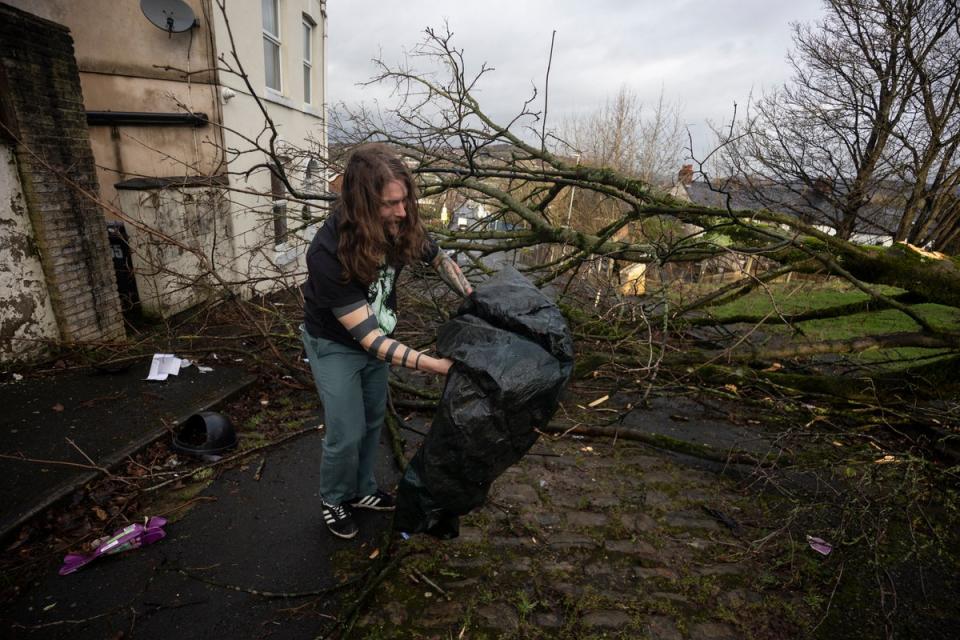 The clear up begins in Stalybridge (Getty Images)