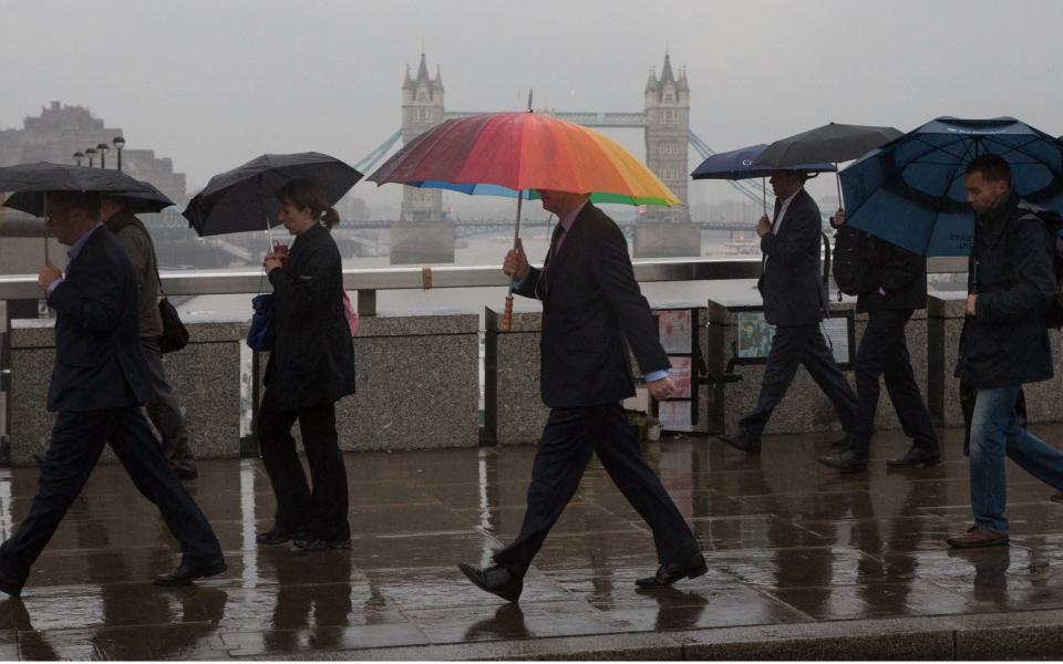 umbrella commuters