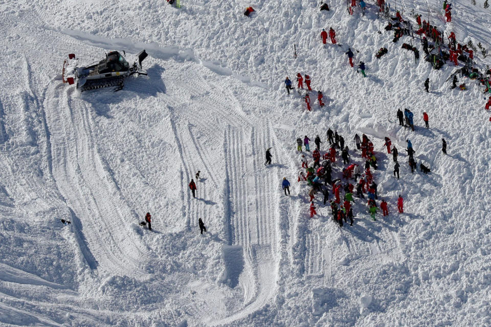 Avalanche in French Alps