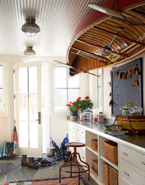 Canoe as Ceiling Decor