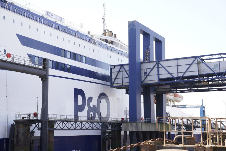 P&O Ferries has fired 800 seafarers as it is ‘not a viable business’ in its current state (Danny Lawson/PA) (PA Wire)