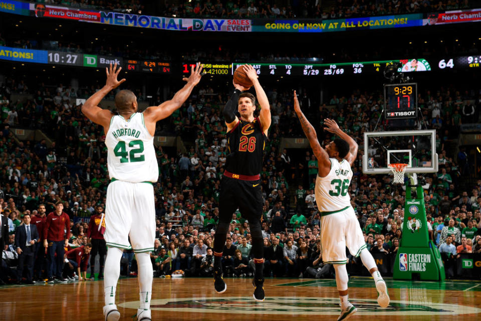 Kyle Korver promises to draw a lot of defensive attention whenever he’s on the floor. (Getty)