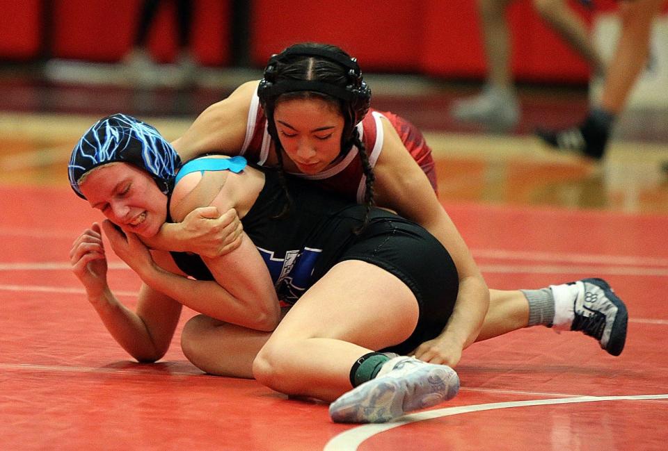 Perth Amboy wrestler Ahsia Torres won the 107 pound title in the 2022 GMC Girls Wrestling Tournament