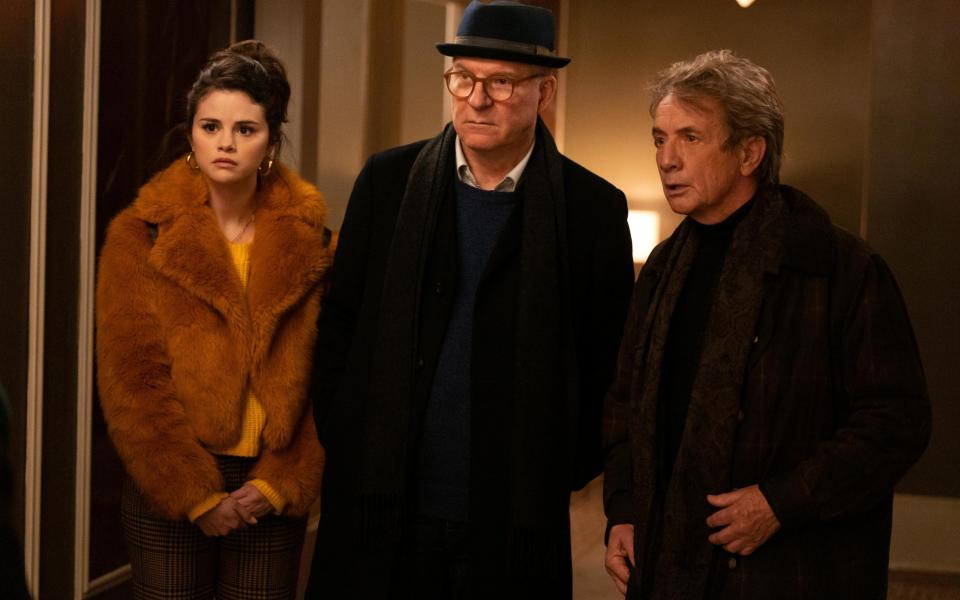 Selena Gomez, Martin Short and Steve Martin in Only Murders In The Building