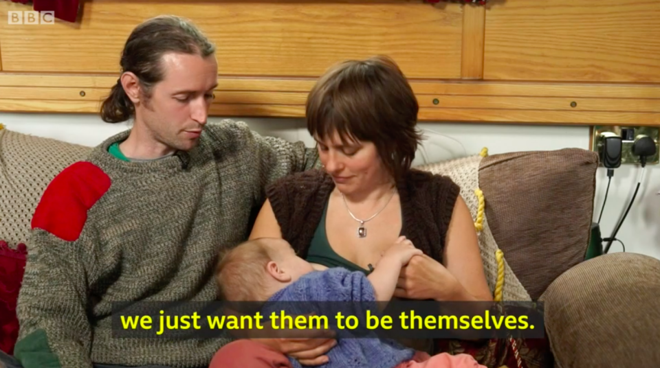 The couple want their child to decide their gender when they're older [Photo: BBC]