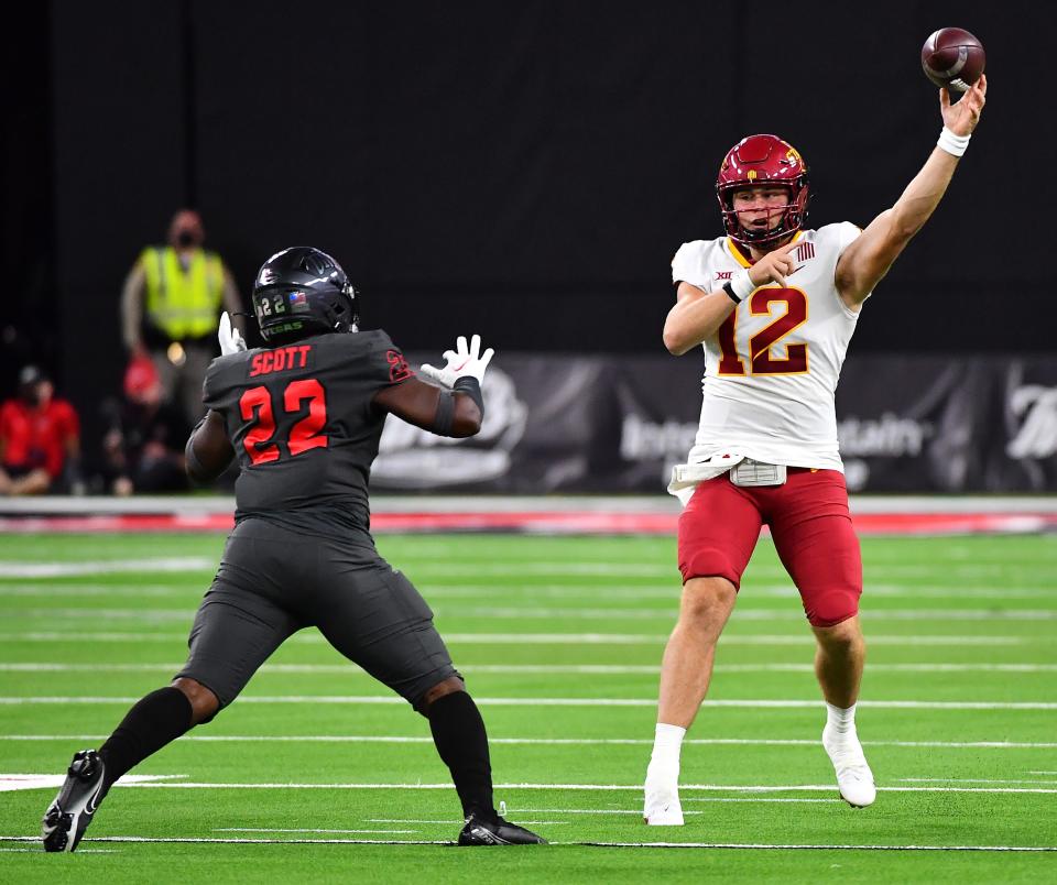 How will Iowa State's Hunter Dekkers fare in his first start, after replacing record-setting quarterback Brock Purdy?