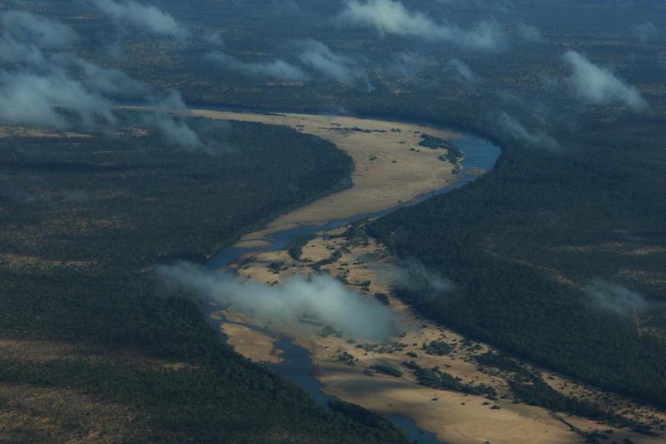 An aerial view towards Dunbar station in the Gulf of Carpentaria