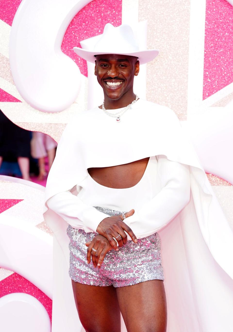 Ncuti Gatwa arrives for the European premiere of Barbie at Cineworld Leicester Square (Ian West/PA Wire)