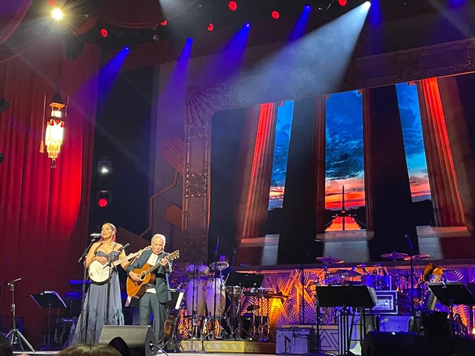Rhiannon Giddens and Paul Simon at the Pantages