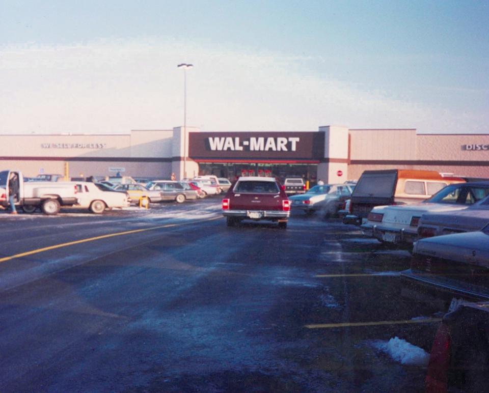 A view of the original Walmart store, which opened in 1990 in the shopping plaza on East State Street in Fremont.