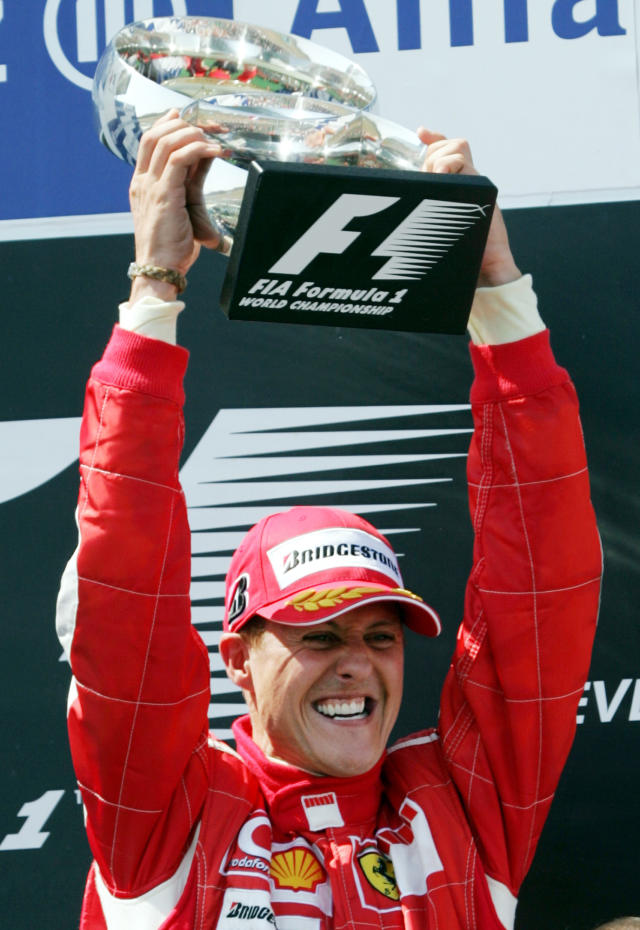 File:French GP 1995 winner's trophy 2019 Michael Schumacher