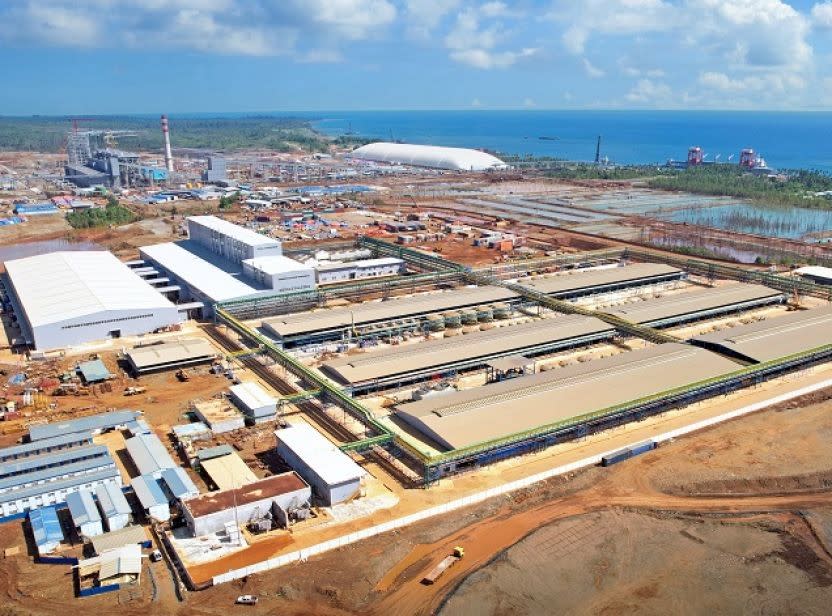 印尼哈利達礦業集團的硫酸鎳工廠。翻攝哈利達官網tbpnickel.com