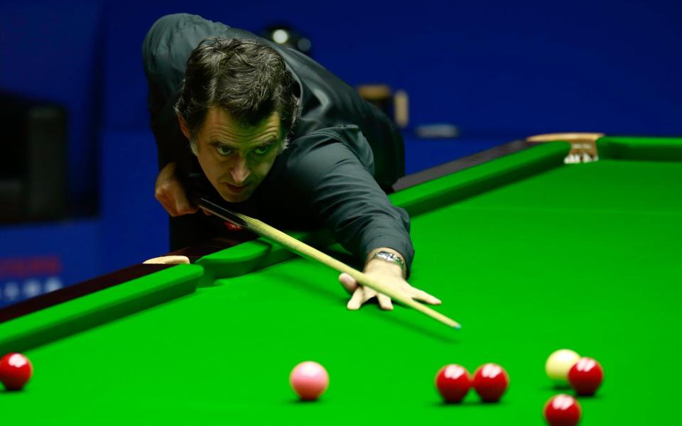 Ronnie O'Sullivan of England plays a shot in the final match against Shaun Murphy of England on day 7 of World Snooker Shanghai Masters 2019 at Regal International East Asia Hotel on September 15, 2019 in Shanghai, China.  - GETTY IMAGES