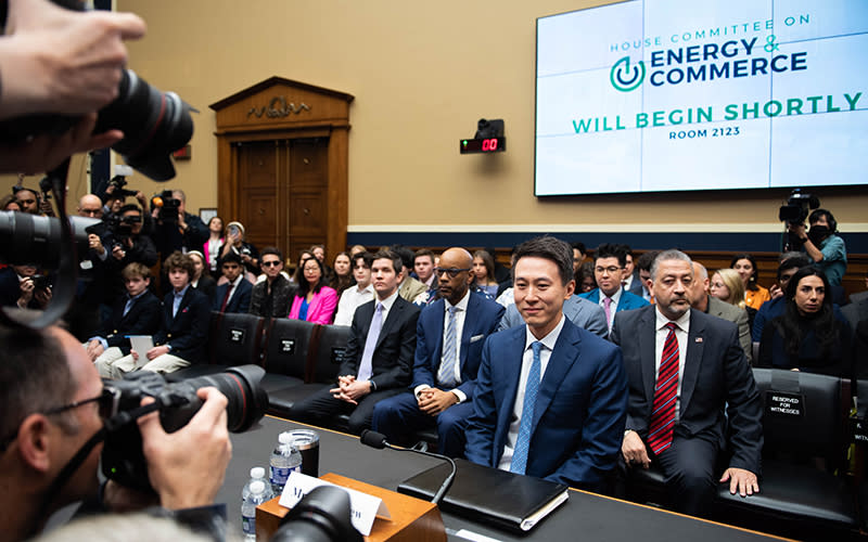 TikTok CEO Shou Zi Chew arrives for a House Energy and Commerce Committee hearing