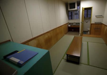 An inside view of a shared cell is seen at the East Japan Immigration Center in Ushiku, Ibaraki prefecture, Japan, March 19, 2015. REUTERS/Yuya Shino/File Photo