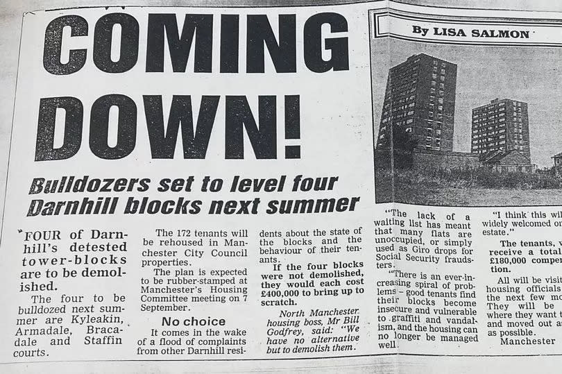 How the Heywood Advertiser reported the planned demolition Darnhill flats