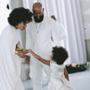 <p>The adorable tot dances with aunt Solange at the artist's wedding in 2014.</p>