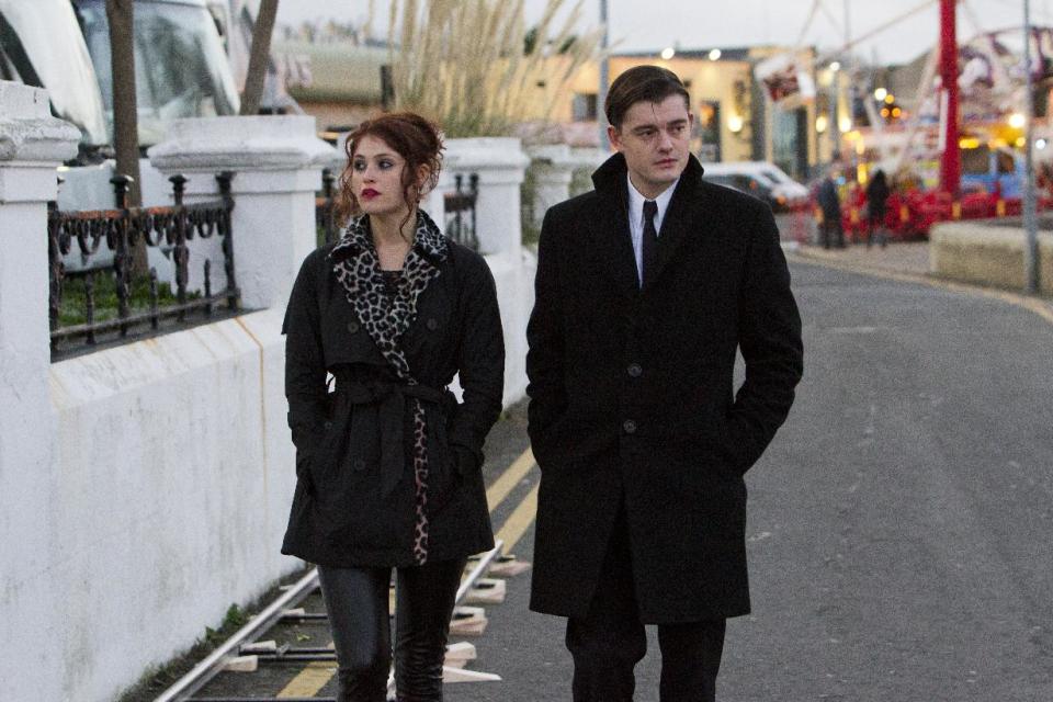 This film image released by IFC Films shows Gemma Arterton, left, and Sam Riley in a scene from "Byzantium." (AP Photo/IFC Films, Patrick Redmond)